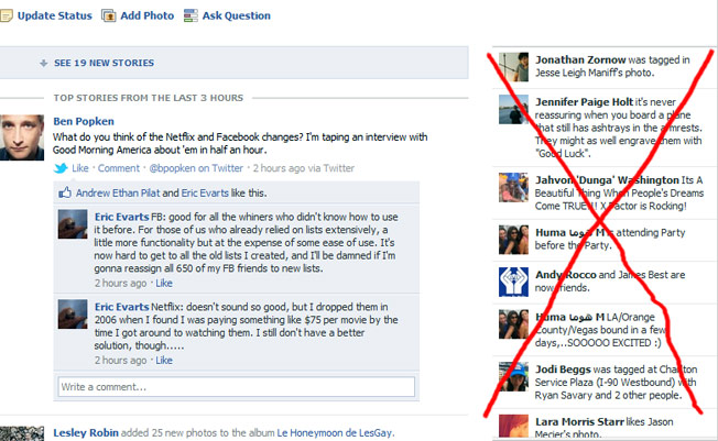 Facebook News Ticker Remover