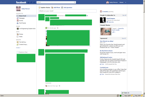 Facebook Single Newsfeed