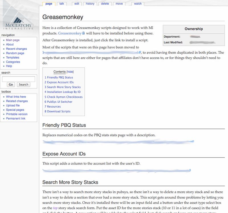 MI Wiki Tweaks