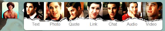 Tumblr - Blaine moving menu