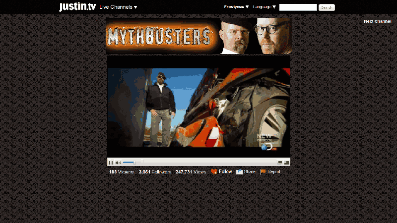 Justin.tv -- Darker, Prettier, Simpler WIDESCREEN