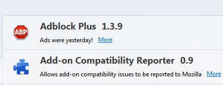 about:addons - Remove Addon Compatibility Warning