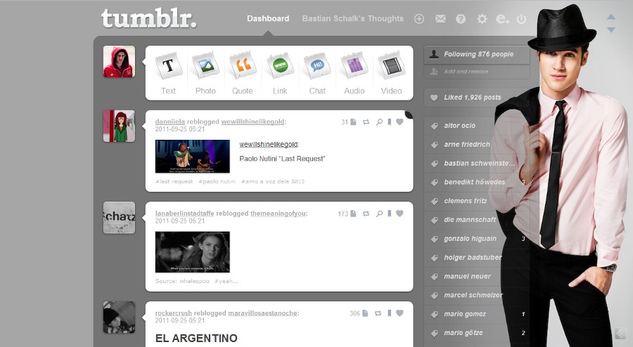 Tumblr - Darren Criss (Gray)