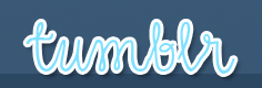 Cute Blue Cursive Tumblr Logo
