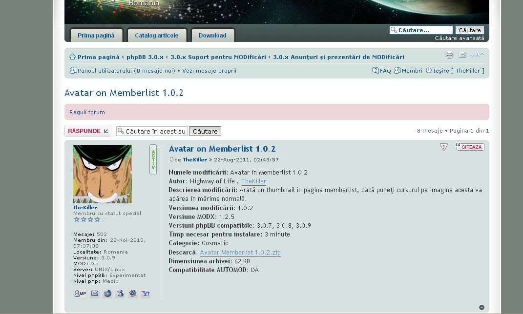 phpBB.ro 3.x prosilver Profiles on left side
