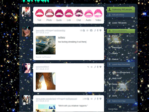 Moving space dash theme