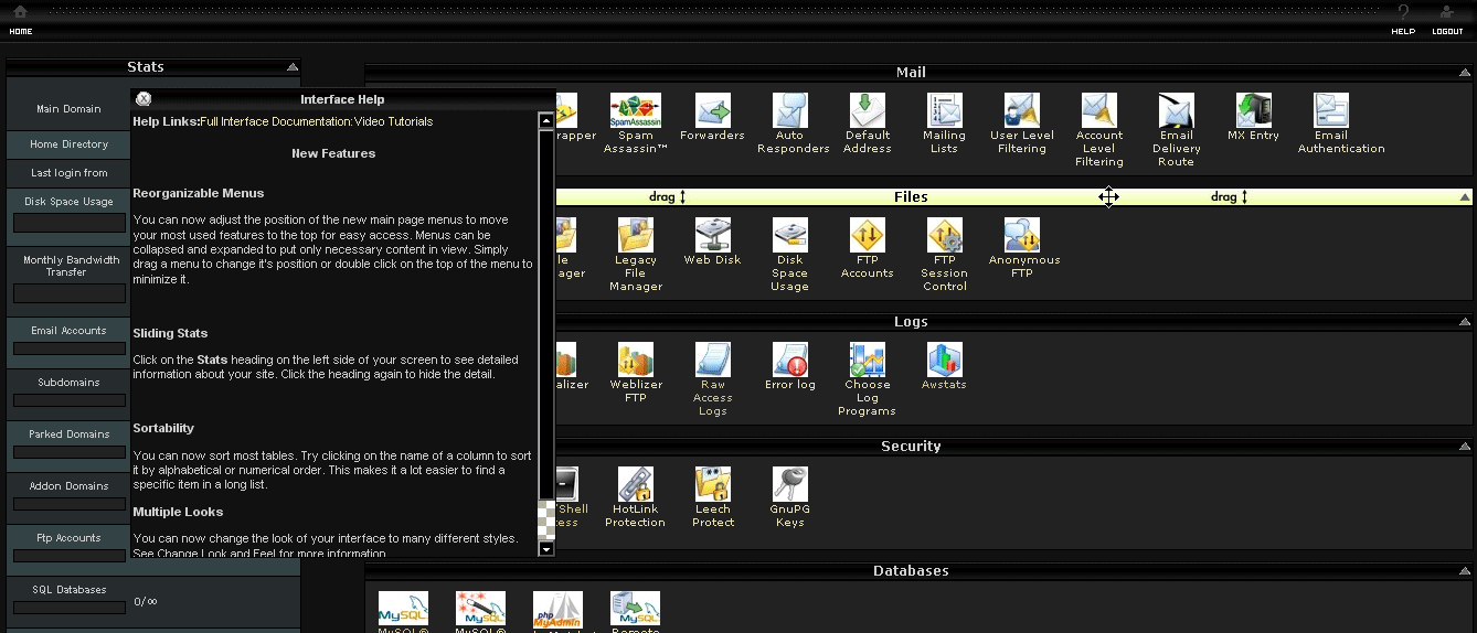 painted black - cPanel 10 w/ Theme X3