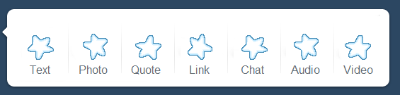 Blue Stars Tumblr Dashboard Icons