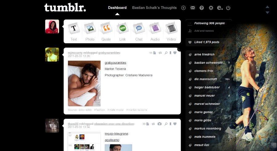 Tumblr - Marcel Schmelzer (Black 02 - Climbing)