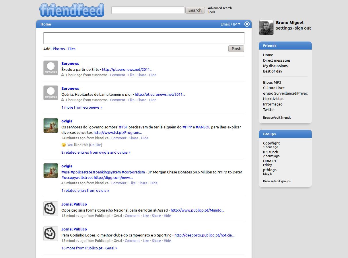 Smooth Friendfeed