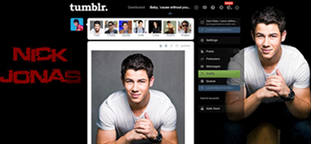 Nick Jonas Dashboard theme