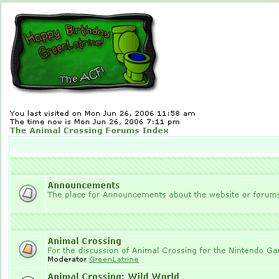 animal crossing ahead green bar