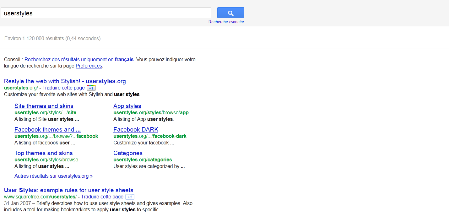 Google: remove preview pane, widen search results