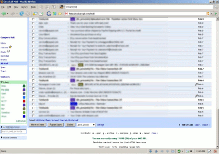 Gmail - fixed navigation (updated Aug 11 2010)