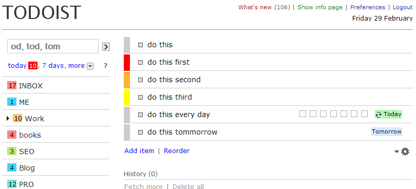TODOIST PLUS