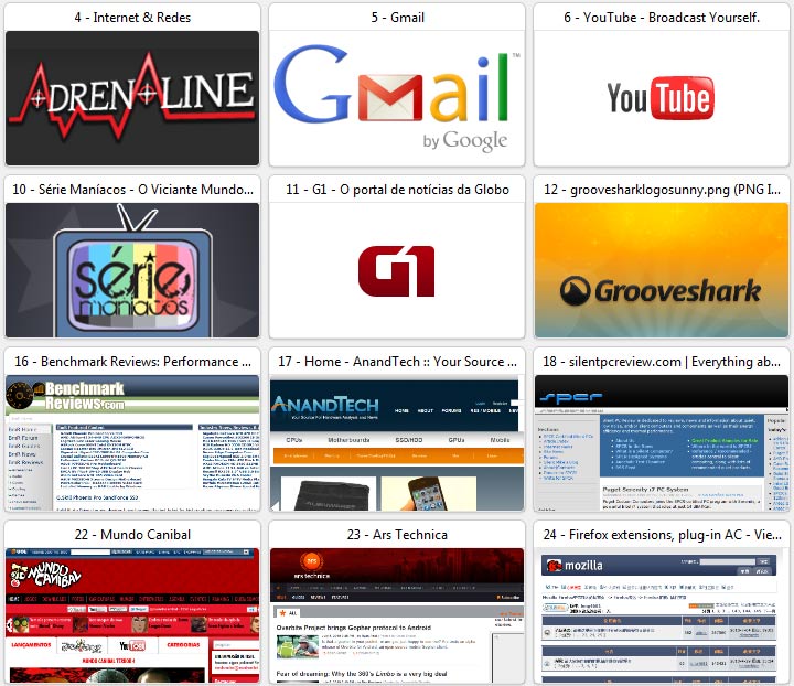 Firefox Speed Dial rounded clean style