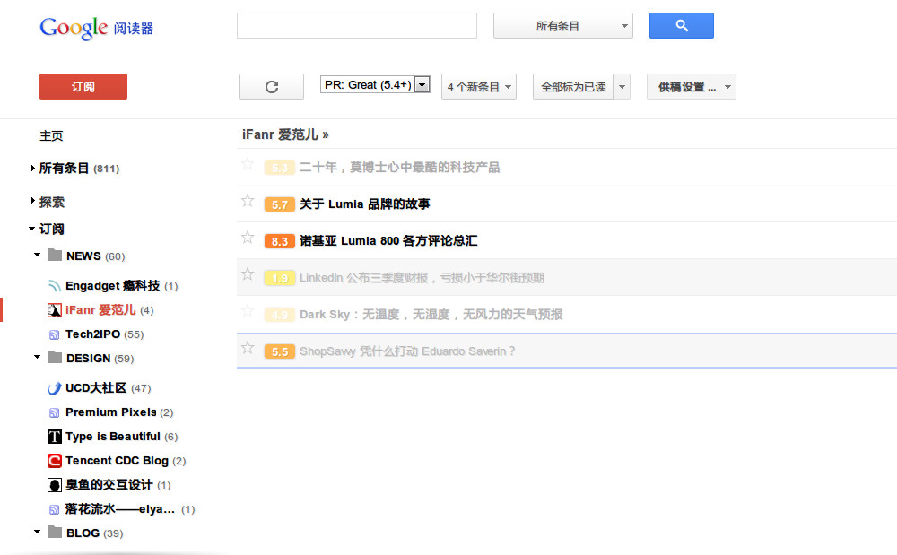 Google Reader Restyle