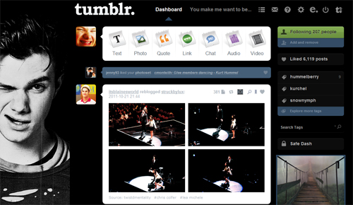 Chris Colfer Tumblr Dashboard Background