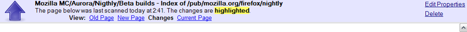 Firefox [Ext]UpdateScanner Page Header Minimized