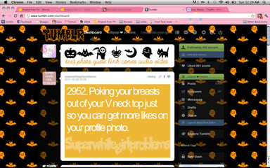 Halloweenie - Tumblr Dashboard