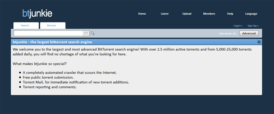 btjunkie. Beautiful & Simple.