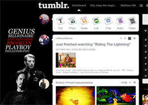 Steve Rogers/Tony Stark dashboard theme - Tumblr