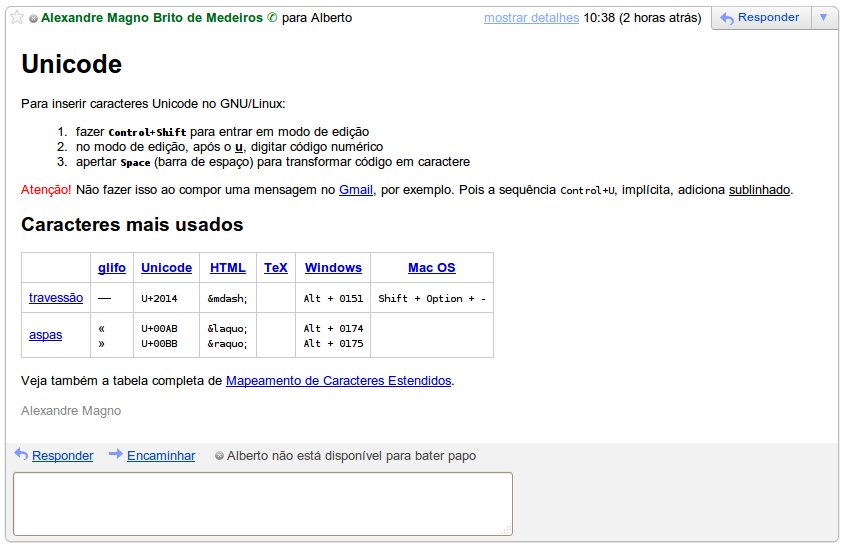 Gmail with collapsed table border