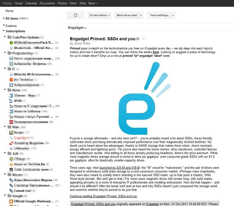 Google Reader Plus Theme fixed