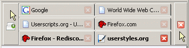 Fx4: Close tab and New tab with flexible height.
