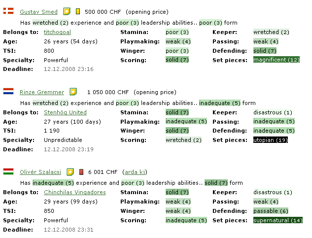 Hattrick - Green Skills