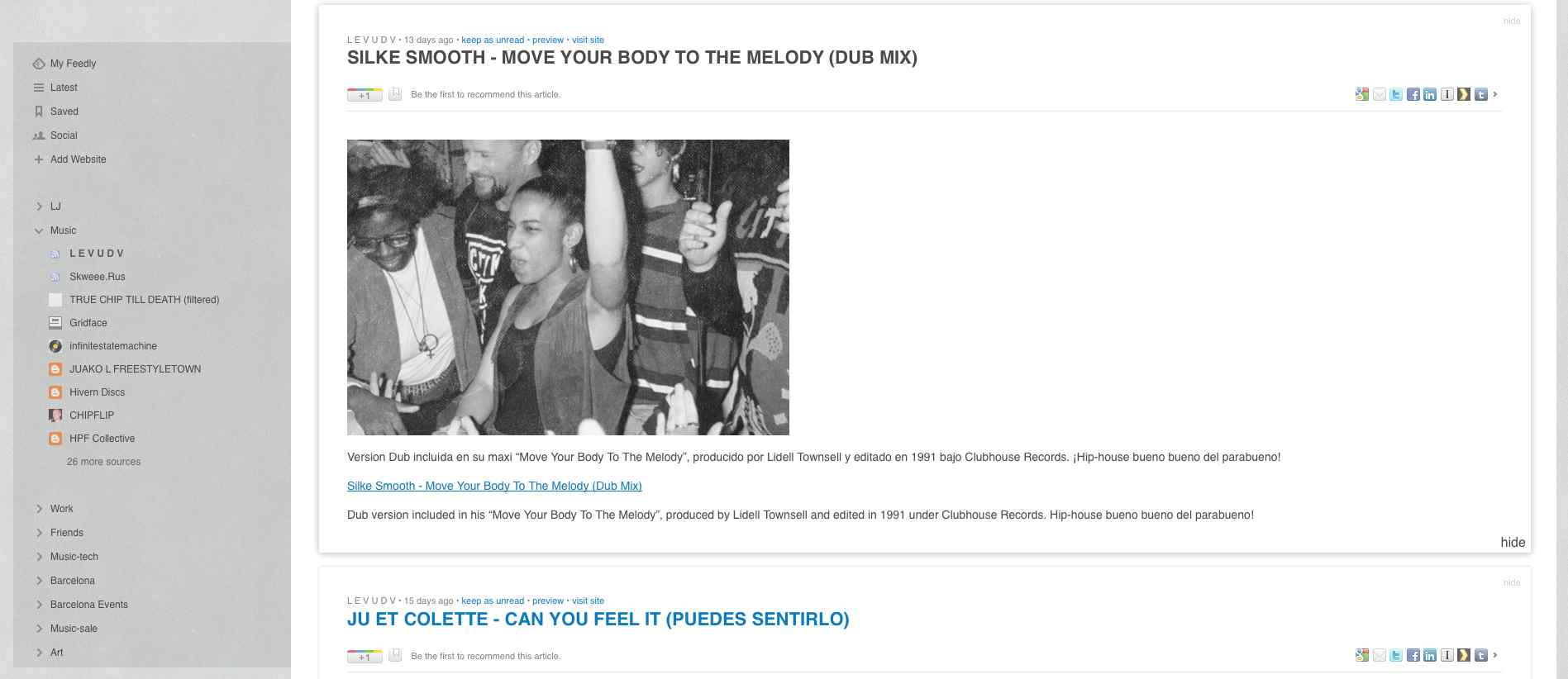 Feedly - clean & wide fullview