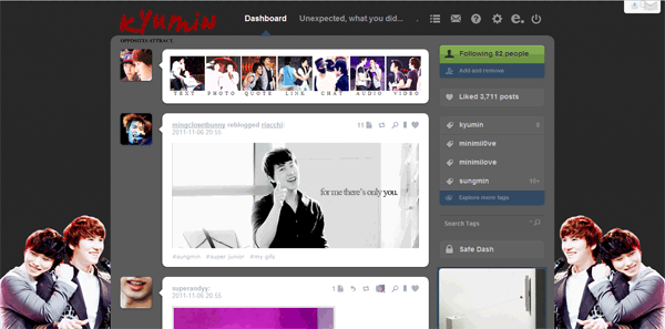 Kyumin - Opposites Attract [Tumblr dashboard]