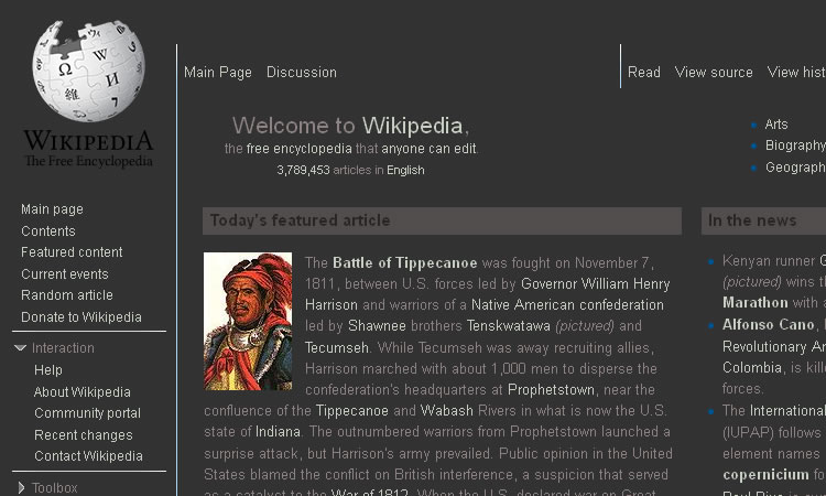 wikipedia dark