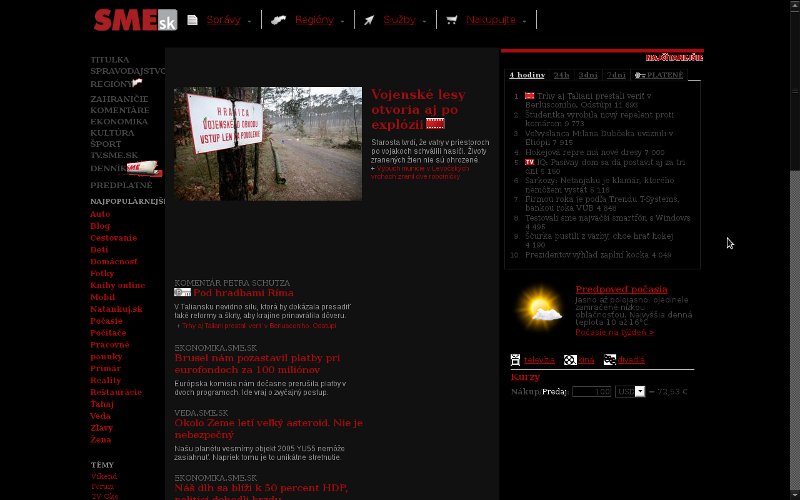 SME.SK - black and red theme, ads filterred