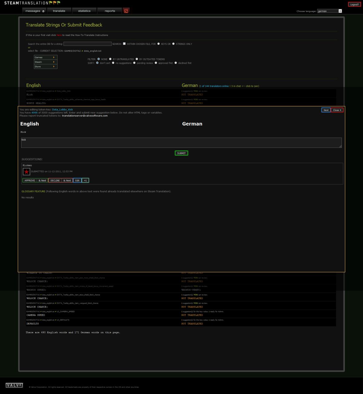 Steam Translation Server Tweaks