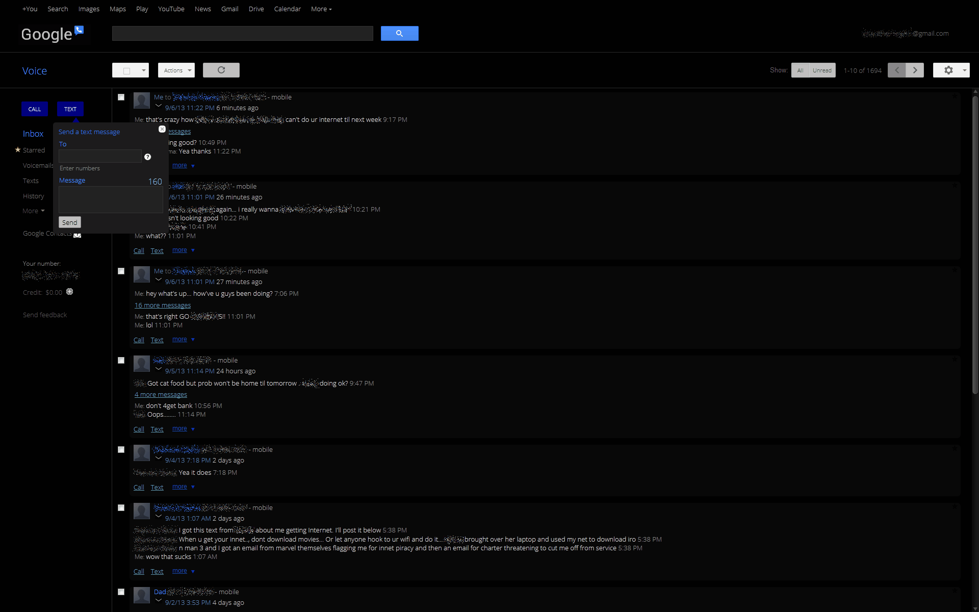 Google Voice Dark