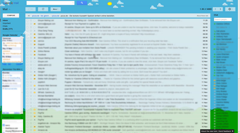 New style Gmail get rid of internal scrollbars