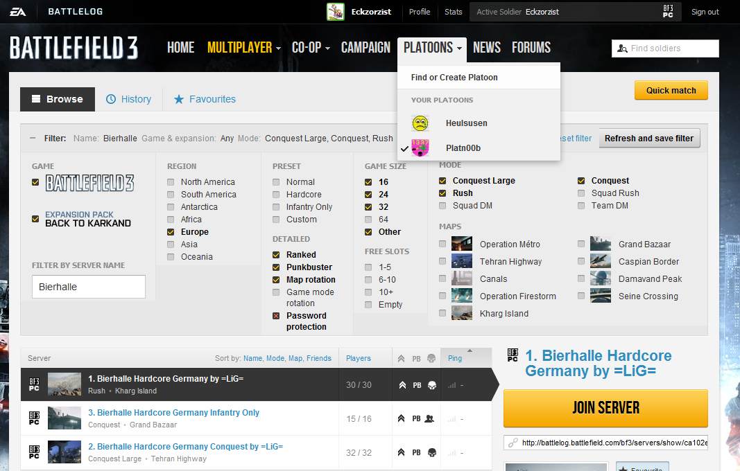 Battlelog - My Personal Cleanup