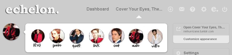 Tumblr Dashboard (with Jared Leto icons)
