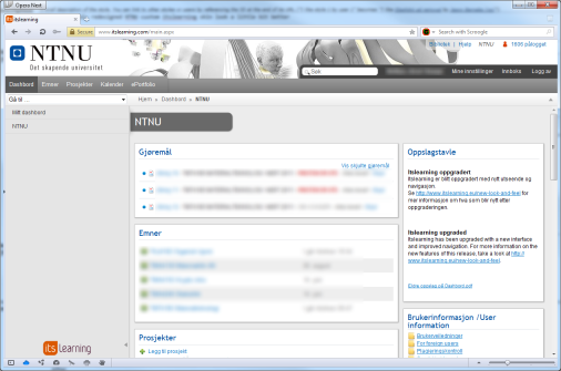 NTNU itslearning - cleaner layout