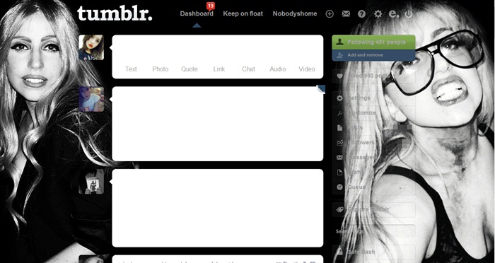 Lady Gaga tumblr dashboard 6