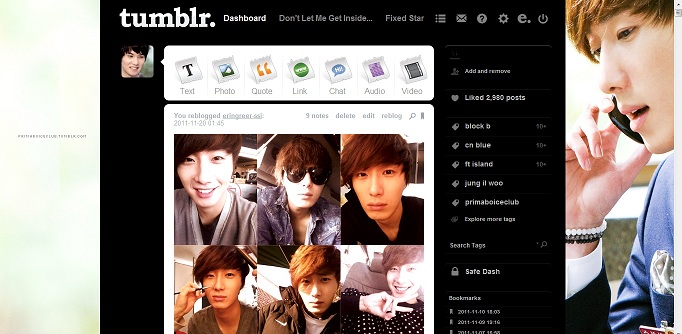 Jung Il Woo Dashboard Theme