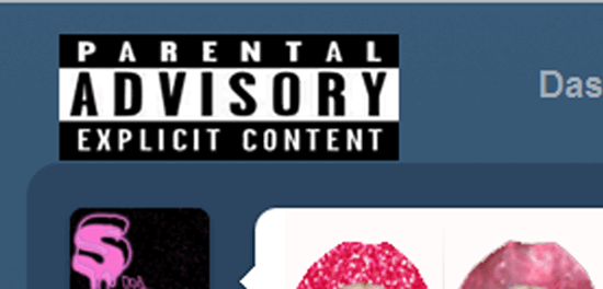 Parental advisory tumblr logo