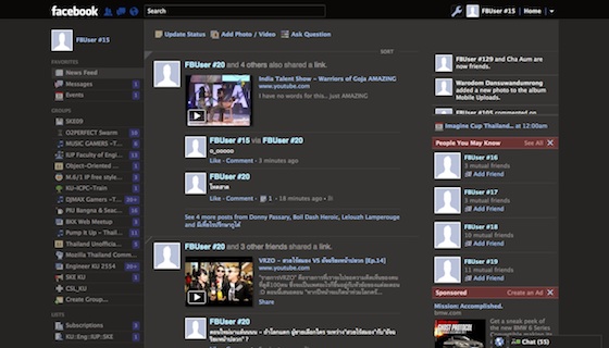 Facebook - dark-facebook [old version]