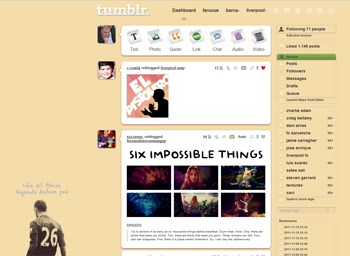 Charlie Adam Tumblr Dash Theme
