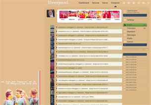 Liverpool FC tumblr dash theme