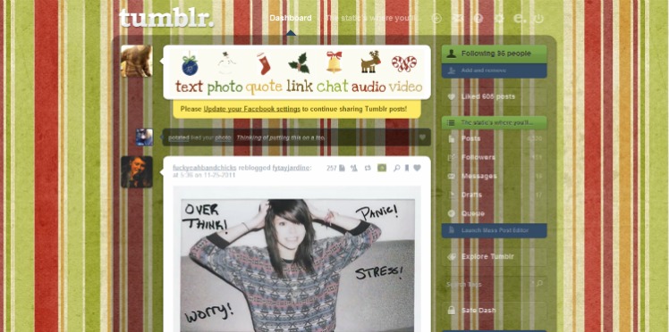 Holiday / Christmas Stripes (Tumblr)