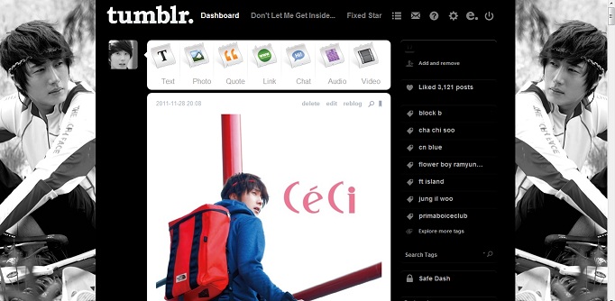Jung Il Woo Tumblr Dashboard Theme #2