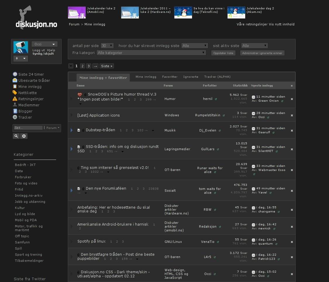 Diskusjon.no - Dark Theme / Mørkt Tema