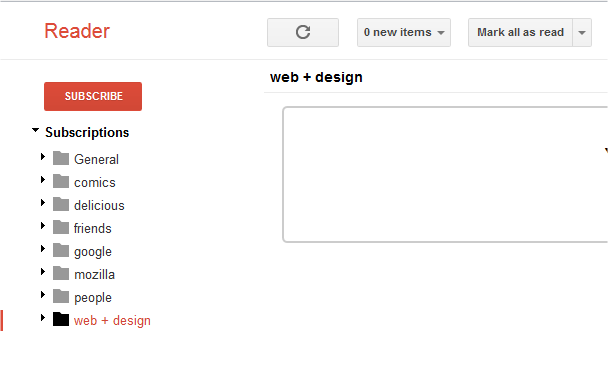 Slightly compact Google Reader